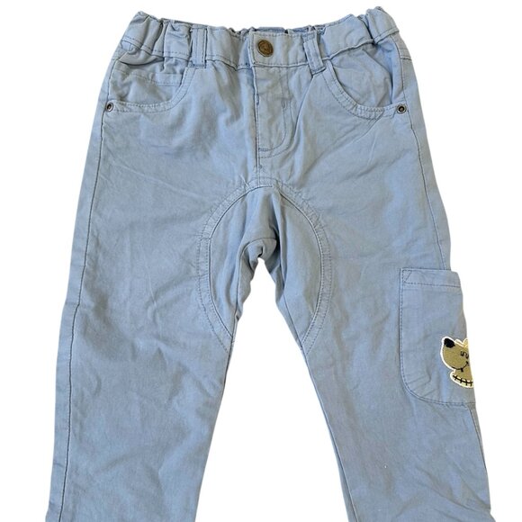 Du Pareil Au Meme Baby Boy Pants Baby Blue Size 24 Months Pocket Pre-owned - Picture 1 of 4